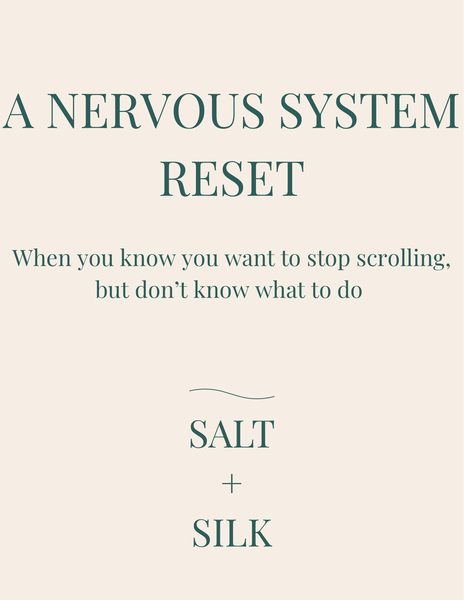 Nervous system reset for when you know you want to stop scrolling but don’t know what to do