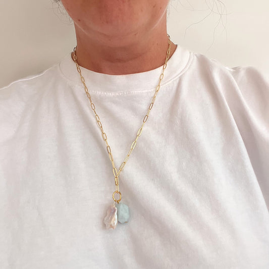 Better Together Pearl and Gemstone Necklace
