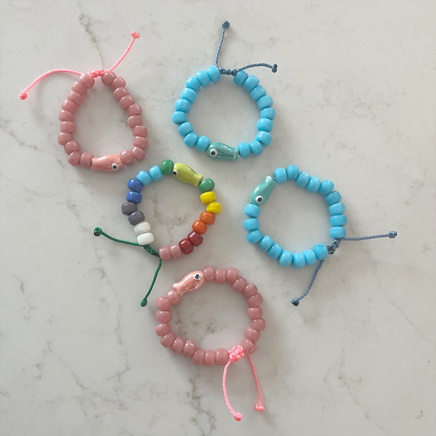 Kid's Little Fish Good Vibes Bracelet