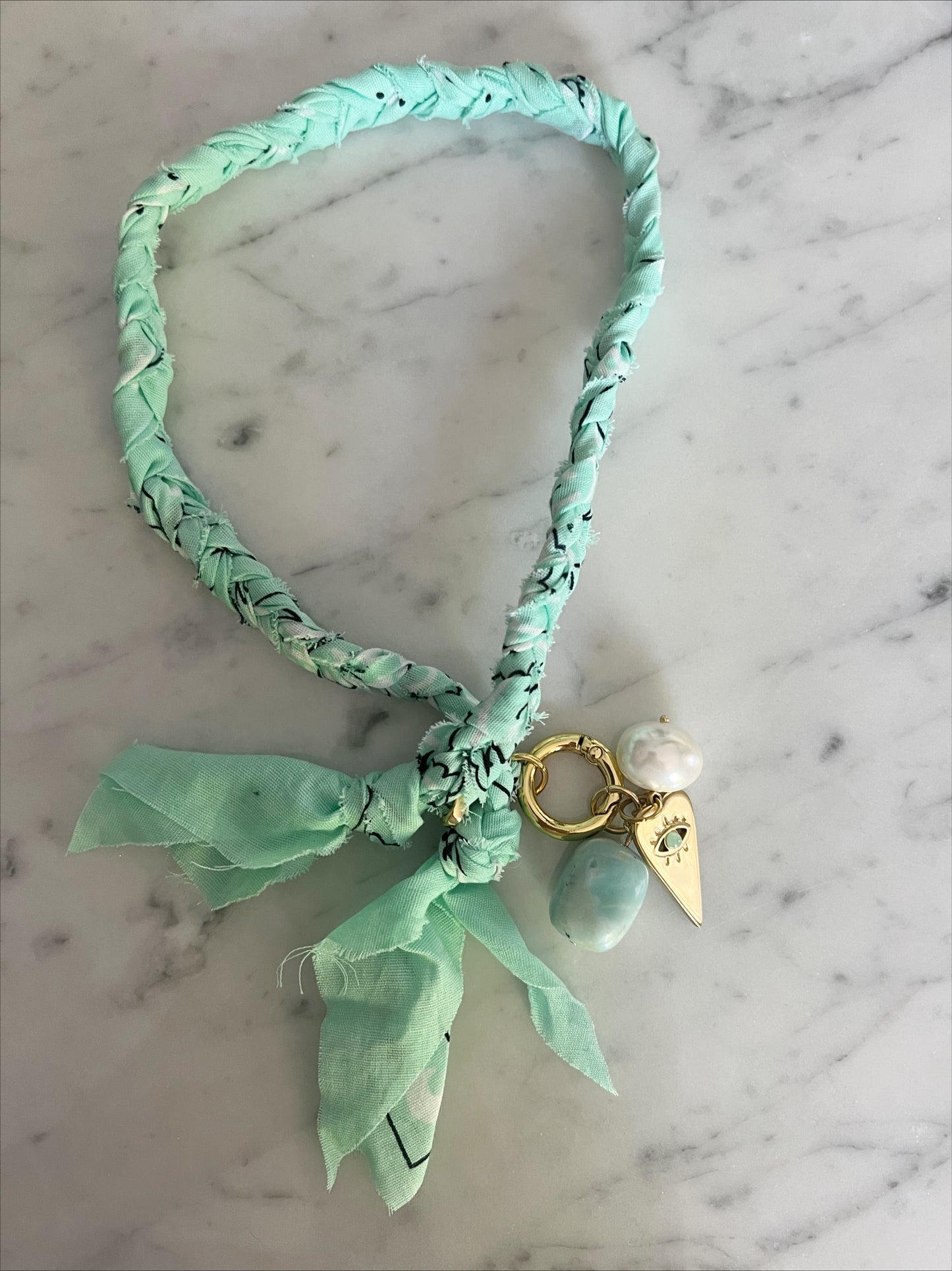 Sea Foam Bandana Necklace