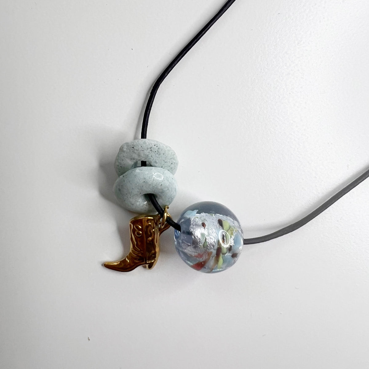 Asymmetrical Leather Necklaces